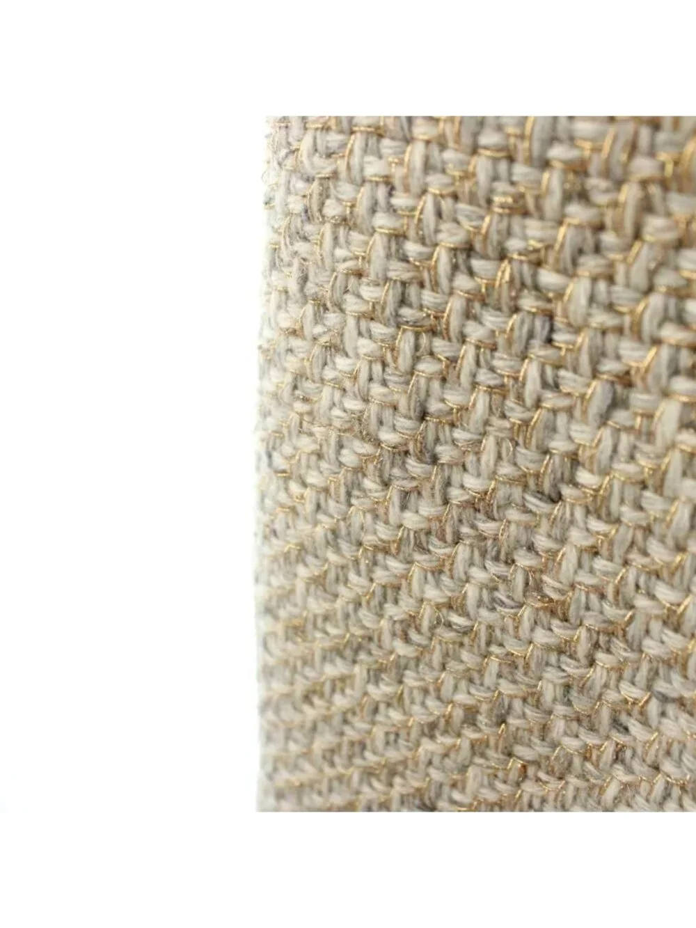 Chanel Color Tweed Jacket Outer Zip Up Wool 36 Light Gray Gold